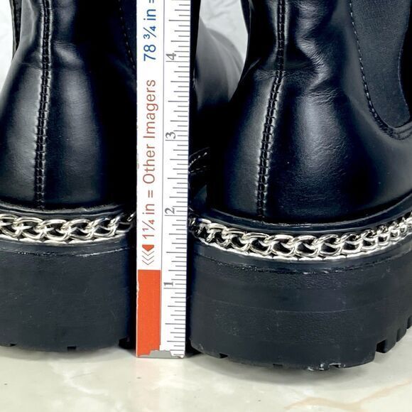 ASOS Truffle Collection Chunky Chelsea Boots Sz 7 Wide Black Retro Y2K Booties - Picture 15 of 15